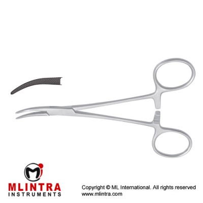 Haemostatic Forcep Cross Serrated Jaw Stainless Steel, 12.5 cm - 5"